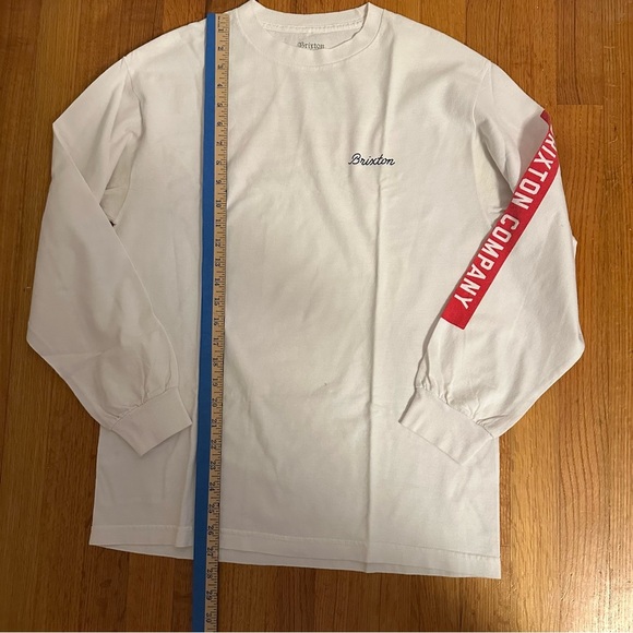 Brixton White and Red Long Sleeve Tee size M (b2 - Picture 3 of 8